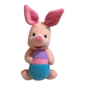 Vintage 1998 Piglet With Easter egg 6" Plush Mattel Disney